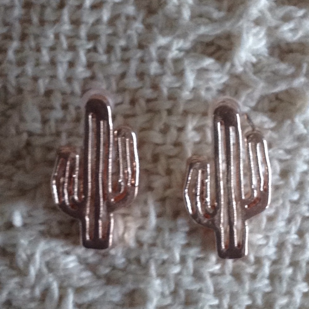 NEW ROSE GOLD CACTUS EARRINGS